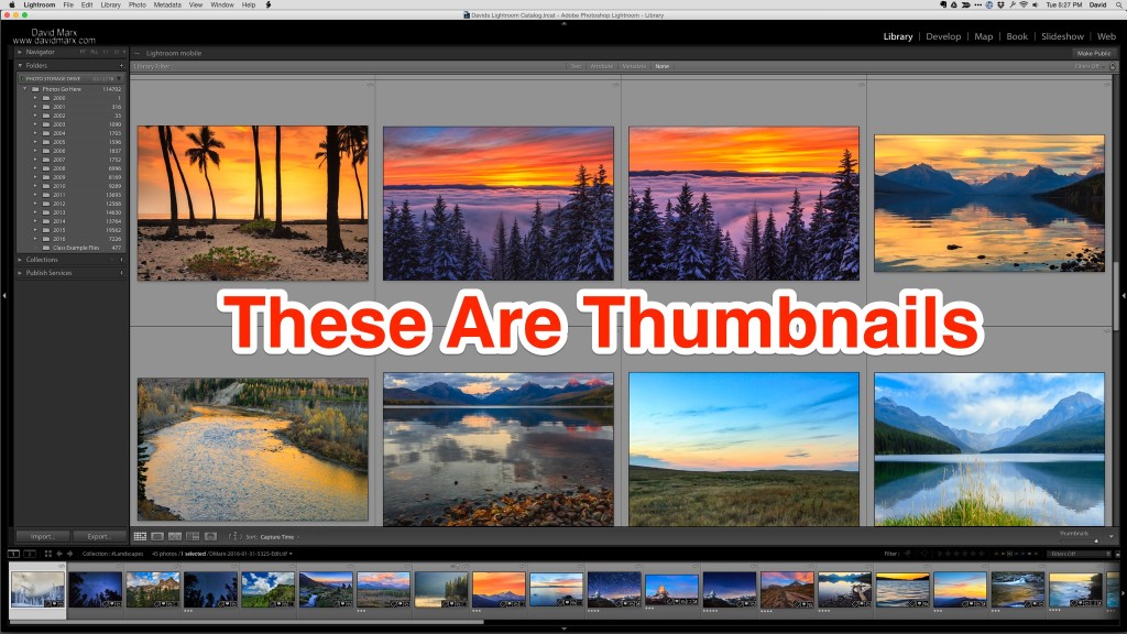 Adobe Photoshop Lightroom Library Module Gird View Thumbnails