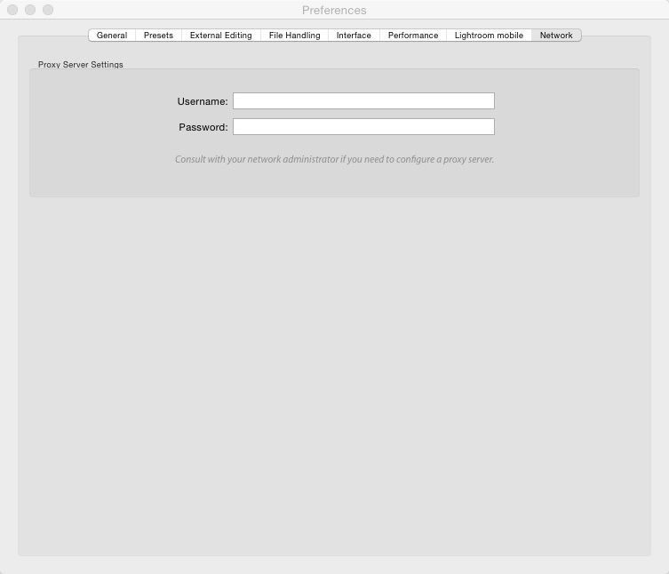 Lightroom CC Preference Menus 08 Network
