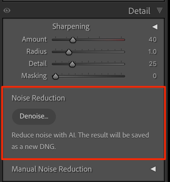 AIPowered Noise Reduction In Adobe Lightroom Classic
