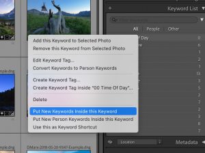 Avoid The Put New Keywords Inside Feature In Lightroom Classic