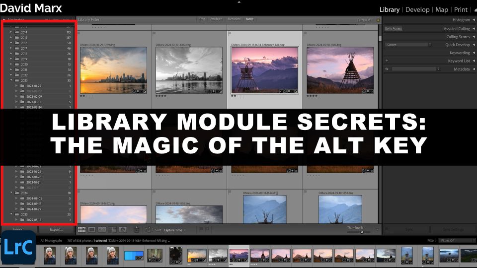 Lightroom Classic Library Module ALT key Secrets